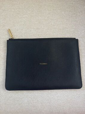 Katie Loxton Black 'TA-DAH!' Zip Pouch